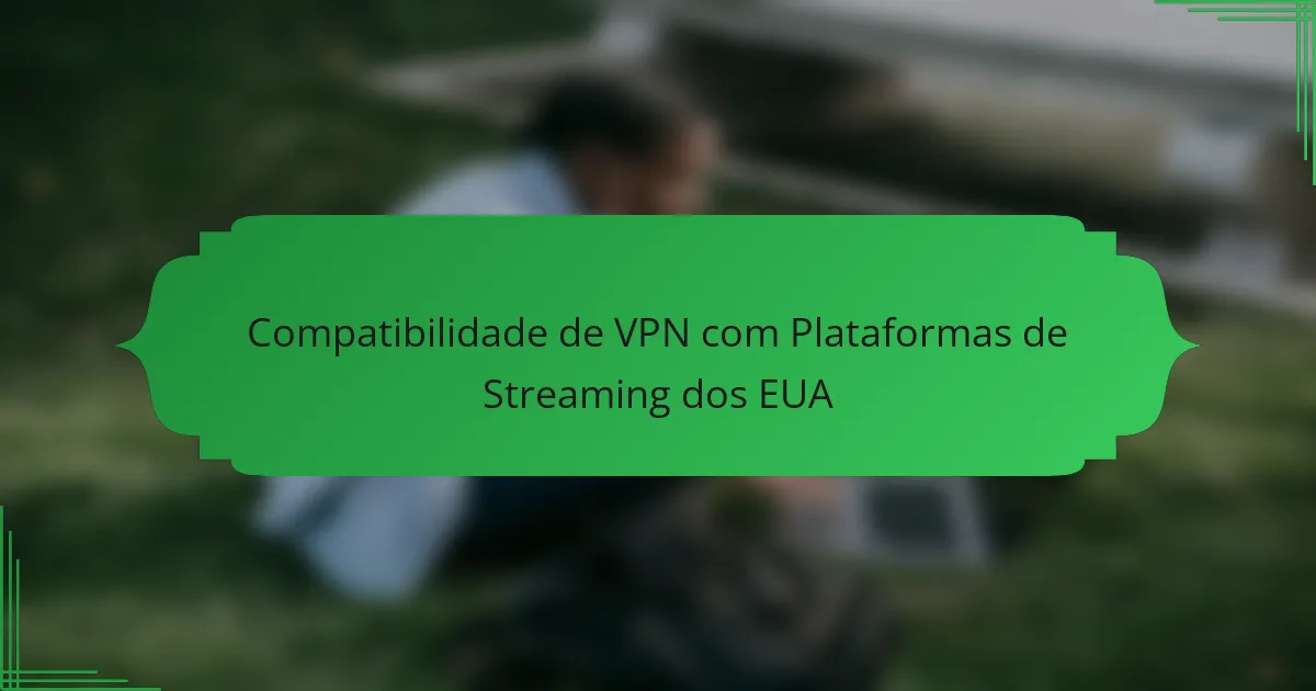Compatibilidade de VPN com Plataformas de Streaming dos EUA