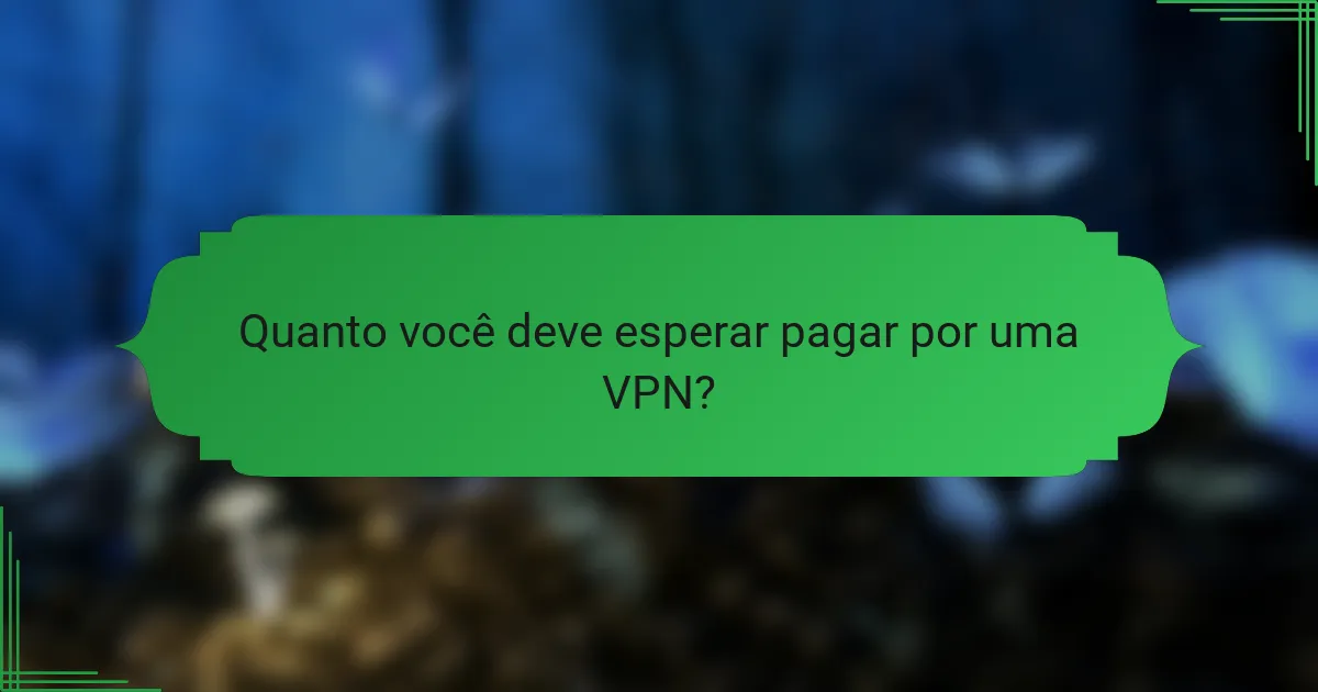 Quanto você deve esperar pagar por uma VPN?